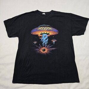 Boston US Tour UFO Black Tee Anvil tag Size Large Y2k